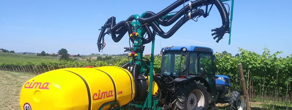 Atomizzatore pneumatico snodato Link  - testata MULTI-VITIS 6