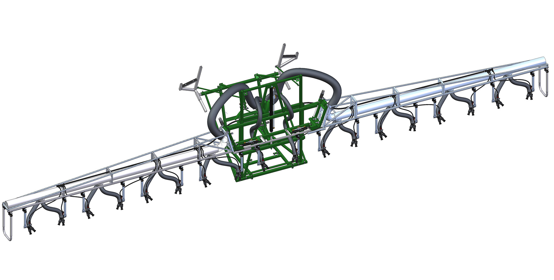 Hydraulic pneumatic boom